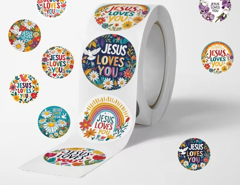 Samolepky sada 20ks - Jesus loves you 3