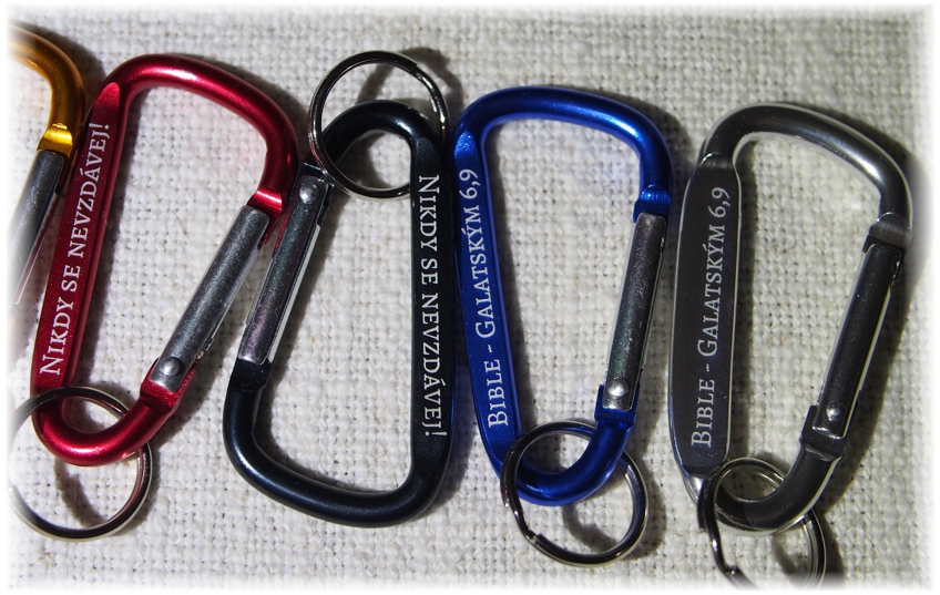 Karabina s kroužkem malá - Nikdy se nevzdávej!