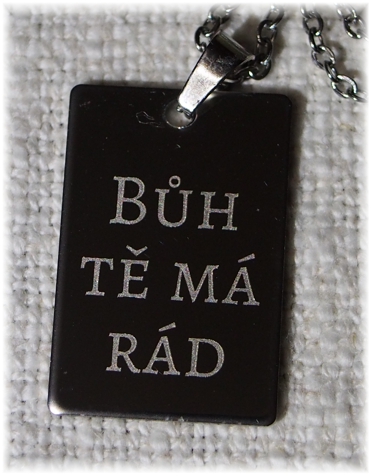 Náhrdelník nerez - Bůh tě má rád