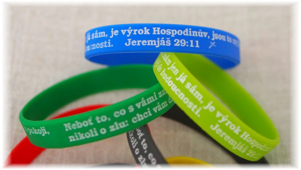 Náramek silikonový - Jeremjáš 29:11 202mm