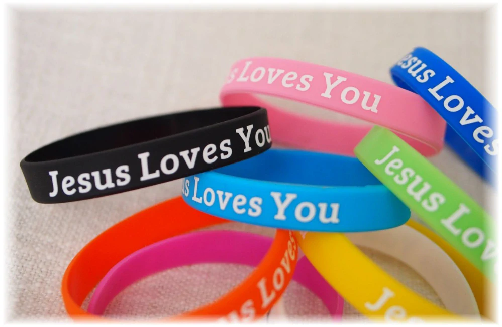Náramek silikonový - Jesus Loves You