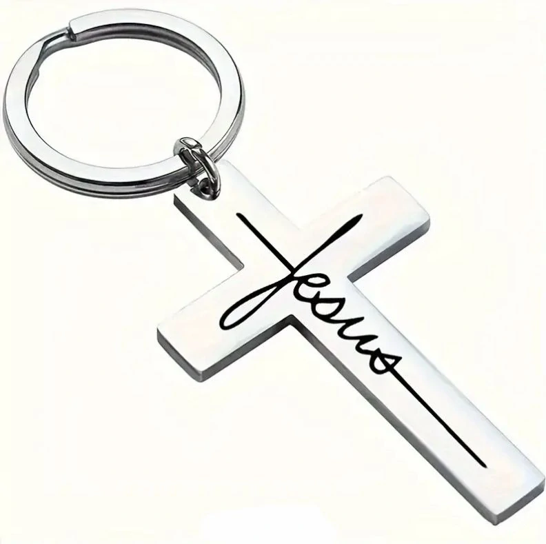 Klíčenka nerez - Jesus kříž