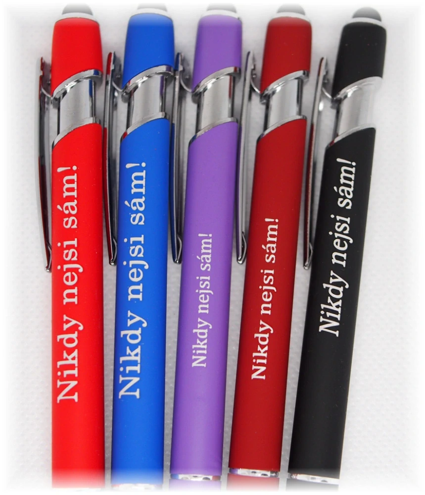 Kovové pero stylus - Nikdy nejsi sám!