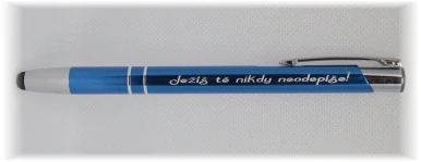 Kovové pero stylus - Ježíš tě nikdy neodepíše