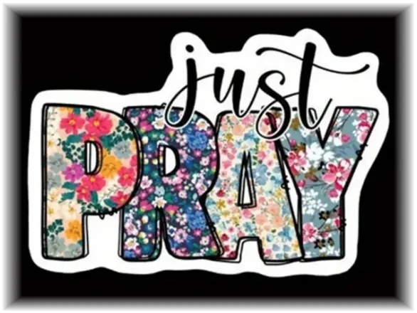 Samolepka - Just PRAY