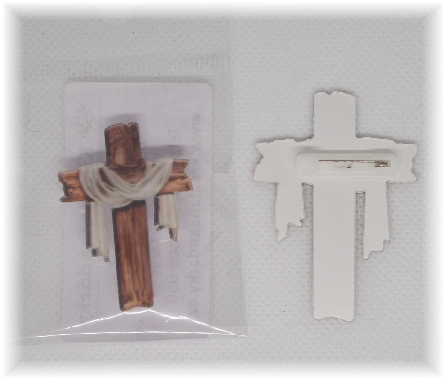 Brož - Kříž plast