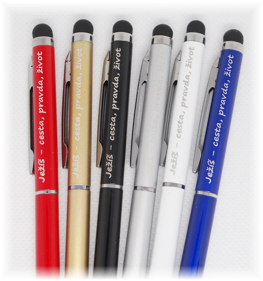 Kovové pero tenké stylus - Ježíš - cesta, pravda, život