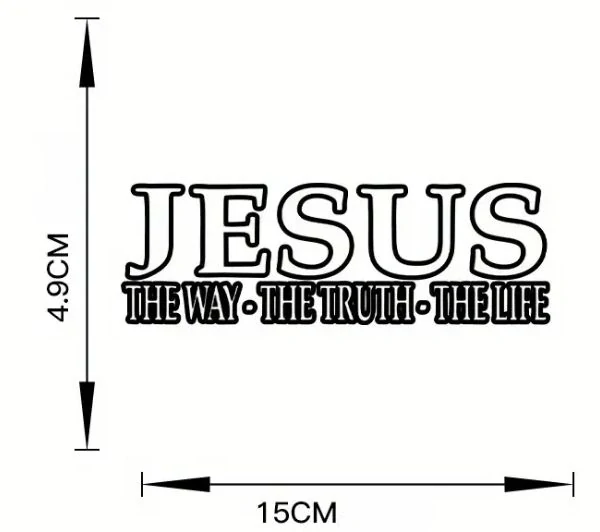 Samolepka - Ježíš, cesta, pravda, život