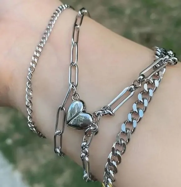 Náramek nerez - přátelství 2ks