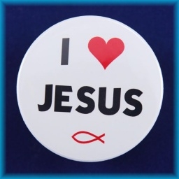 Placka magnet 50mm - I Jesus - bílý