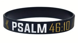 Náramek silikonový - Žalm 46:10