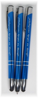 Kovové pero stylus - Ježíš tě nikdy neodepíše