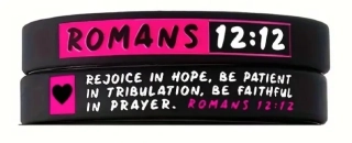 Náramek silikonový - Římanům 12:12