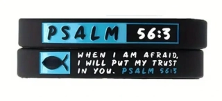 Náramek silikonový - Žalm 56:3