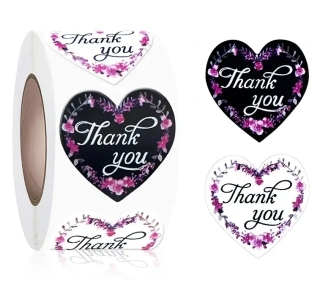 Samolepky sada 20ks - Thank you srdce 2