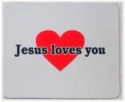 Podložka pod myš - Jesus loves you