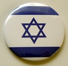 Placka magnet 75mm - Vlajka Israel