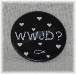 Placka 50mm - WWJD? + srdce