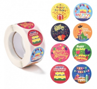 Samolepky sada 20ks - Happy Birthday